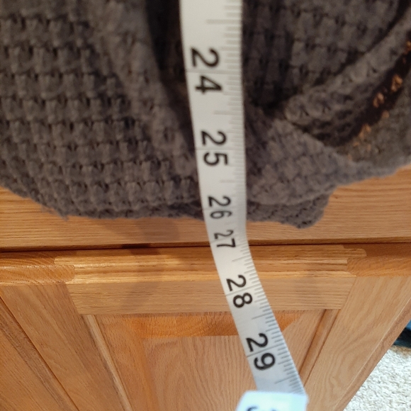 Mudd Waffle Cardigan, Clay Color Size large - Picture 5 of 12